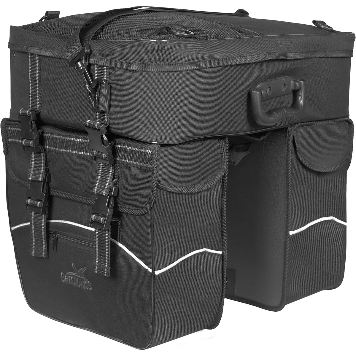 Double Bicycle Bag Black Waterproof 25 liters 