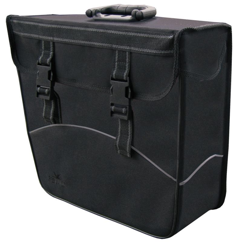 Sacoche de vélo simple - 20 litres - Toile de voyage - Noir